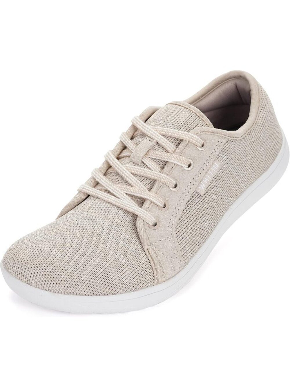 Women's Beige Minimalist Barefoot Shoe Zero Drop Sole Wide Width Fashion Sneaker